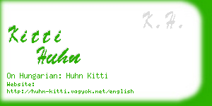 kitti huhn business card